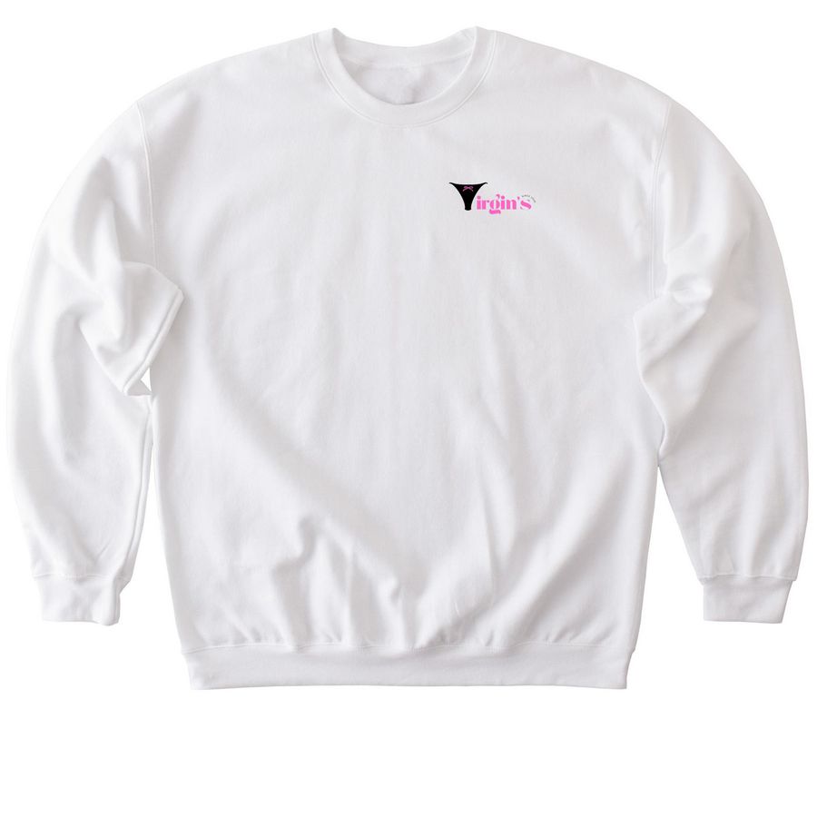 White Crew Neck Front (Pink)